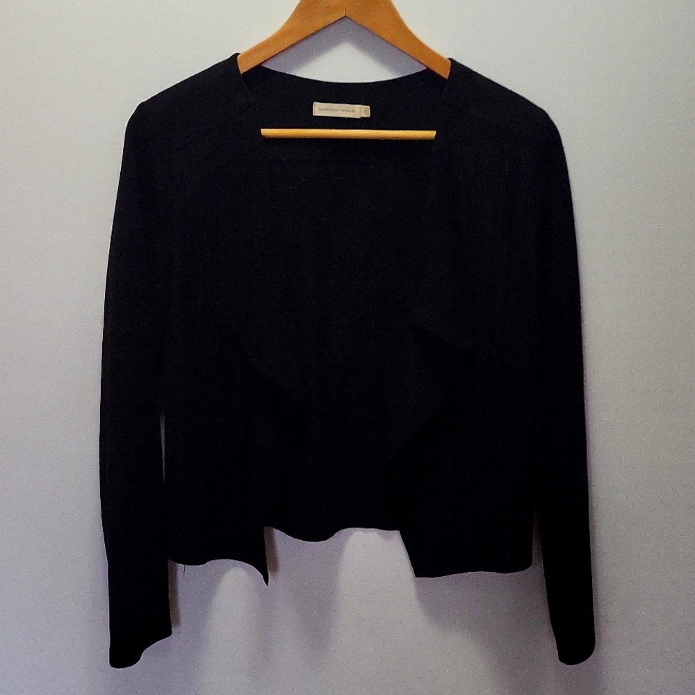 Makers of Dreams black faux suede jacket, size small